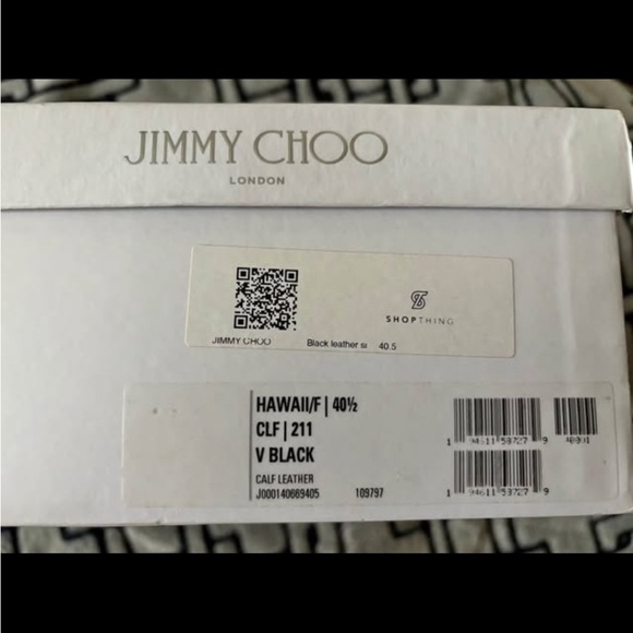 Jimmy Choo Authentic “Hawaii” Black Calf Leather - Picture 3 of 5